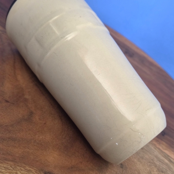 Longaberger Woven Traditions Travel Mug Ivory (Cream) w/Black Lid ~6.5" RETIRED - Picture 8 of 13